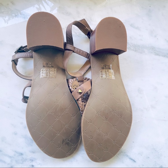 JACK ROGERS TAN BLOCK HEEL SANDSL SIZE 9 - Picture 4 of 6